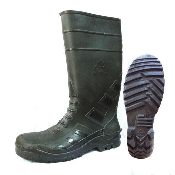 Ace Tsavo Safety Gumboots - Black (With Steel Toe)